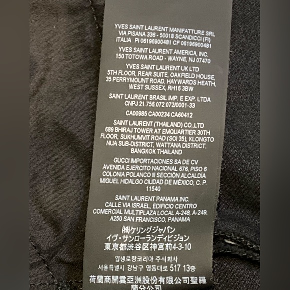 NWT Men’s Saint Laurent Paris Black Slim Fit Low Rise Jean D02-M/SK-LW - Sz 30 - Picture 10 of 12